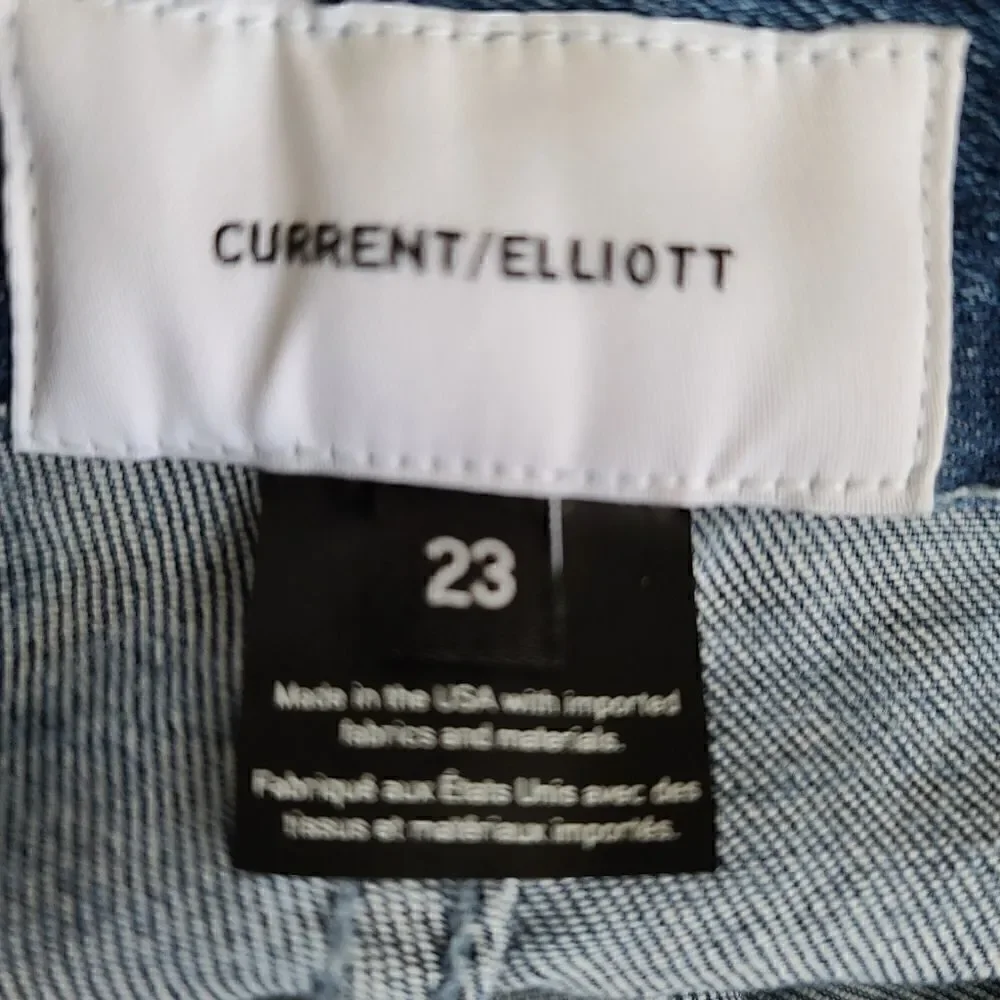 Current/Elliot The Cut Off Button Fly Mini Jean Skirt